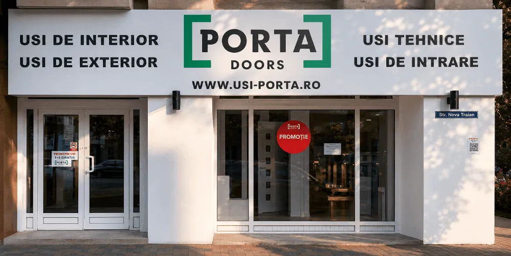Showroom usi DELTA si PORTA Nerva Traian